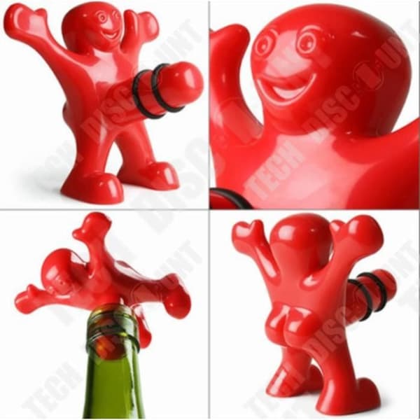 TD® Happy Man Korkskruv/Vinpropp/Röd Happy Man Flasköppnare