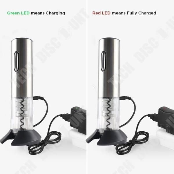 TD® Elektrisk korkskruv, vinflasköppnare, ljust modernt utseende, födelsedagspresent, laddningsbart batteri, vit