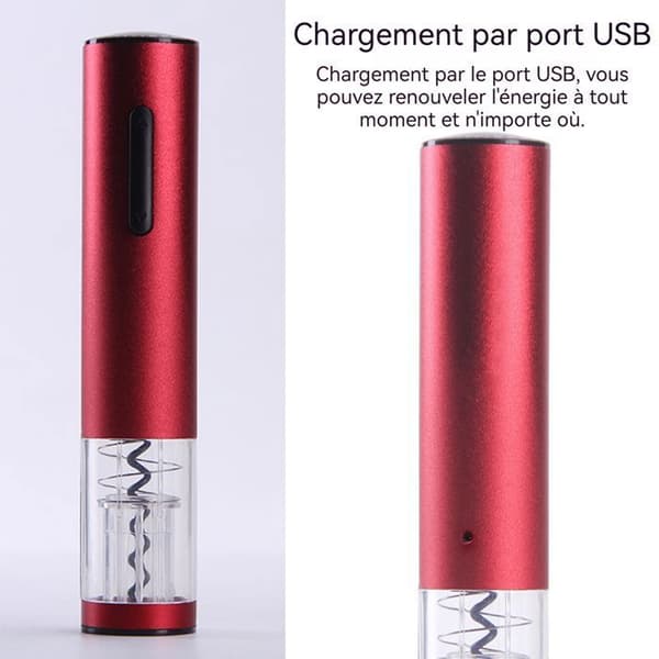 TD® Professionell elektrisk korkskruv uppladdningsbar rödvinsflasköppnare Automatisk flasköppnare vacker design snabböppning