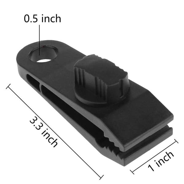 INF Markisklämmset: 10 tältklämmor + 10 elastiska rep + 10 D-ringar