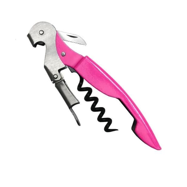 Rosa 2-takts korkskruv - TIRE-BOUCHON - DECAPSULEUR - LIMONADIER
