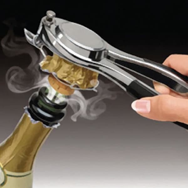 Champagnekorkskruv - Vinbukett - Kromat stål - Elegant - Lätt att använda - 1 st.