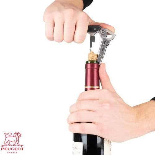 Sommelier korkskruv - Peugeot - Clavelin - 14 cm - Integrerad folieskärare - Integrerad flasköppnare