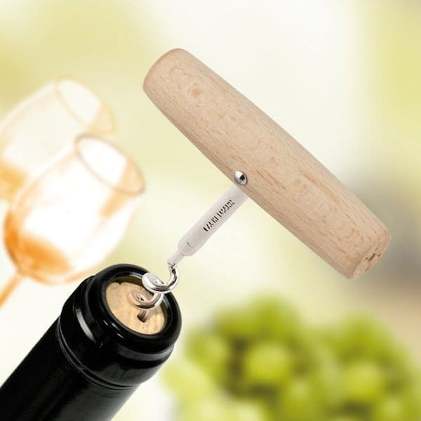 Tire-bouchon - flasköppnare - limonadier Fackelmann - 31084 - Fair Tire-bouchon Trä/Metal Beige/Silver 11 cm