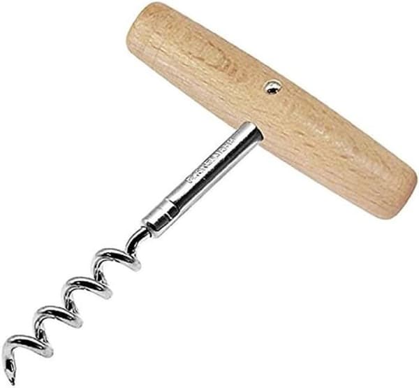 Tire-bouchon - flasköppnare - limonadier Fackelmann - 31084 - Fair Tire-bouchon Trä/Metal Beige/Silver 11 cm