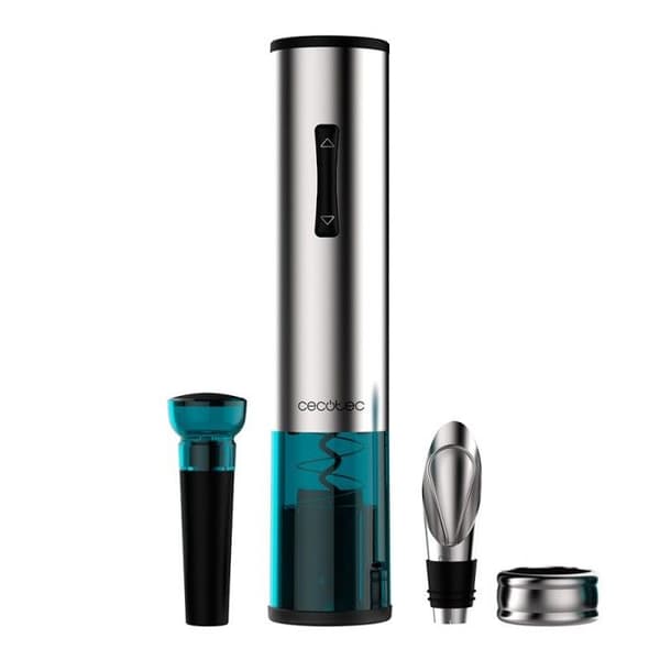 Elektrisk korkskruv - Instant Cork - 1000 Gourmet - Rostfritt stål - 6 delar - Pressfunktion