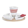 Miniatyrbild 1 av 3: Fondue - DKD Home Decor - Röd - 10 stycken - Bambu - Aluminium - Stengods