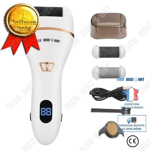 TD® Electric Digital Display Fotkvarn USB Vattentät Tvätt Microdermabrasion Callus Remover Pedikyr