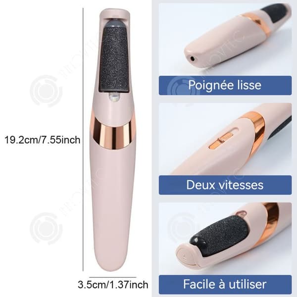 INN Rapeuse fötter elektrisk uppladdningsbar 2 justerbara hastigheter anti-valkar mini fot slipmaskin elektrisk fotfil