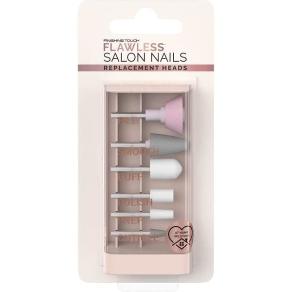 Manicure- og pedicuretilbehør - FEJLFRI FINISH - Flawless Nails - Sæt med 6 udskiftningshoveder