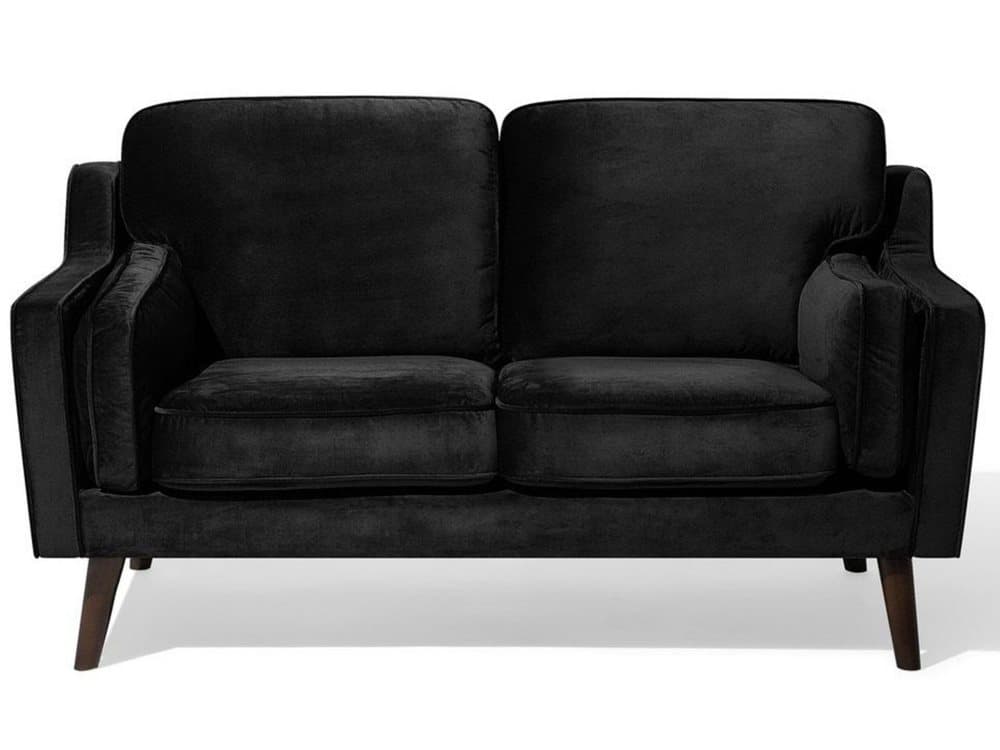 Soffa 2-sits sammet svart LOKKA