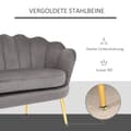 Miniatyrbilde 5 av 10: Elegant 2-seters stoffsofa i fløyelspolyester