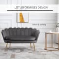 Miniatyrbilde 6 av 10: Elegant 2-seters stoffsofa i fløyelspolyester