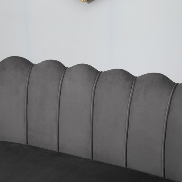 Elegant 2-seters stoffsofa i fløyelspolyester