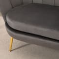 Miniatyrbilde 9 av 10: Elegant 2-seters stoffsofa i fløyelspolyester