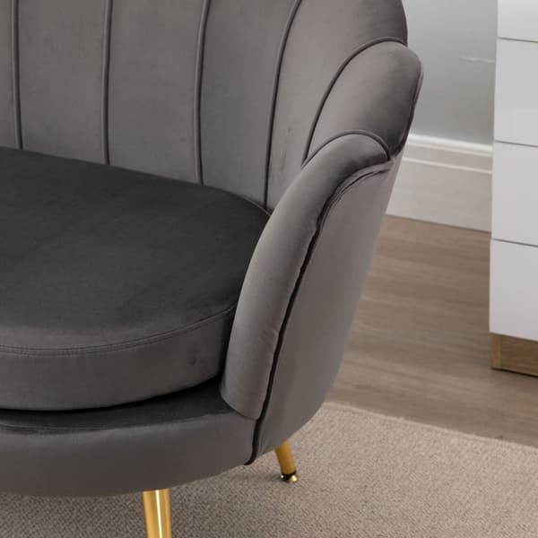 Elegant 2-seters stoffsofa i fløyelspolyester
