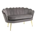 Miniatyrbilde 1 av 10: Elegant 2-seters stoffsofa i fløyelspolyester