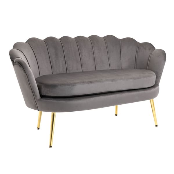 Elegant 2-seters stoffsofa i fløyelspolyester