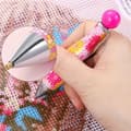 Miniatyrbillede 4 af 7: Diamantbroderiapplikator Joyful Dots - Gul