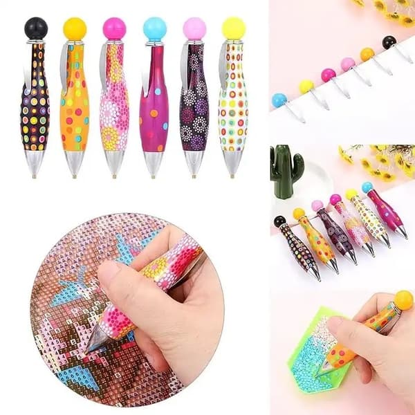 Diamantbroderiapplikator Joyful Dots - Gul