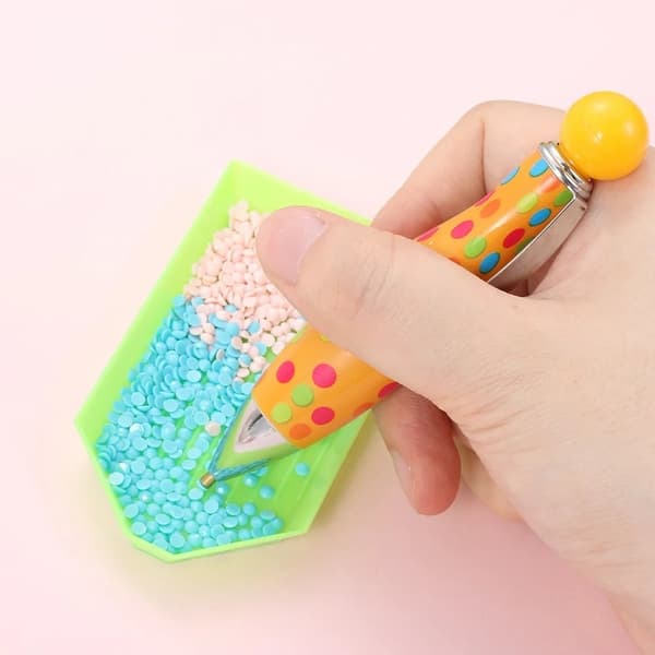 Timanttikirjonta-aplikaattori Joyful Dots - Valkoinen