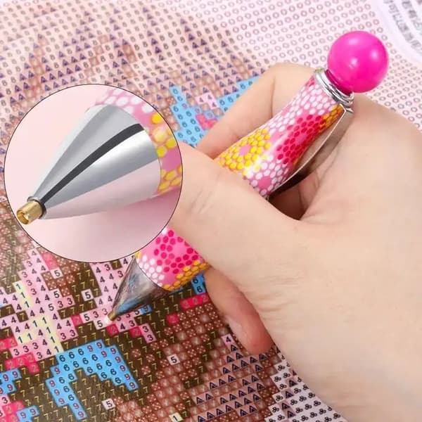 Timanttikirjonta-aplikaattori Joyful Dots - Valkoinen