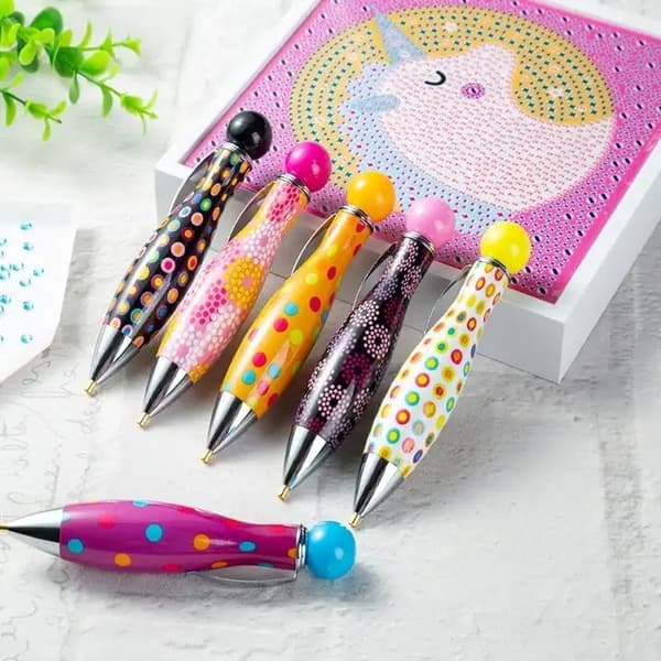 Timanttikirjonta-aplikaattori Joyful Dots - Valkoinen