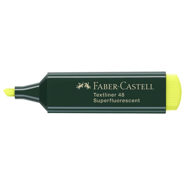 Överstrykningspenna FABER CASTELL Gul 10st