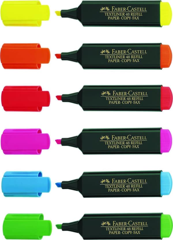 Överstrykningspenna FABER CASTELL Gul 10st