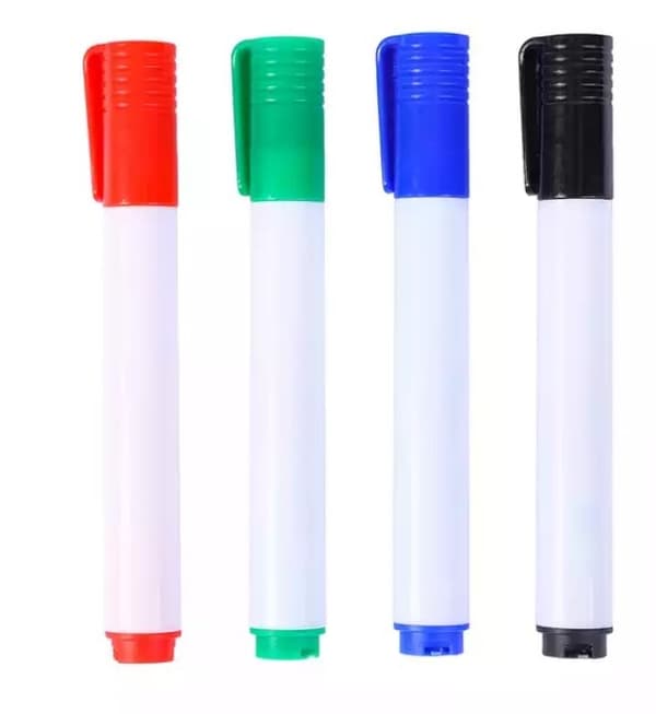Whiteboard Pen Slanted - Red 10 pack