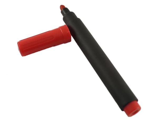 Permanent Marker Pen Slanted - Black 10-pack