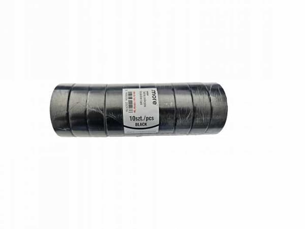 Isoleringstape 19mm x 0,13mm SORT 20m 1 stk.