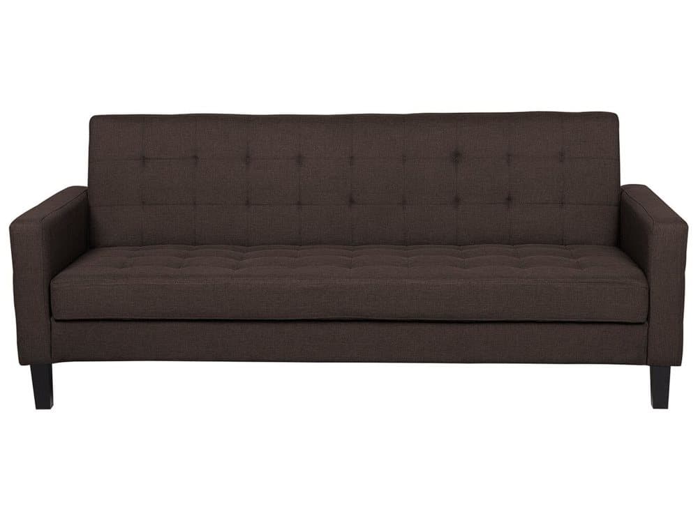 Bäddsoffa 3-sits mörkbrun VEHKOO