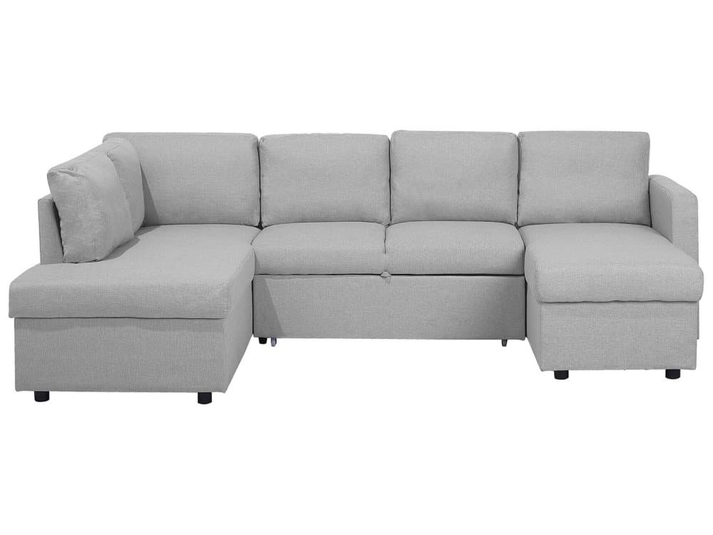 Bäddsoffa 4-sits ljusgrå KARRABO