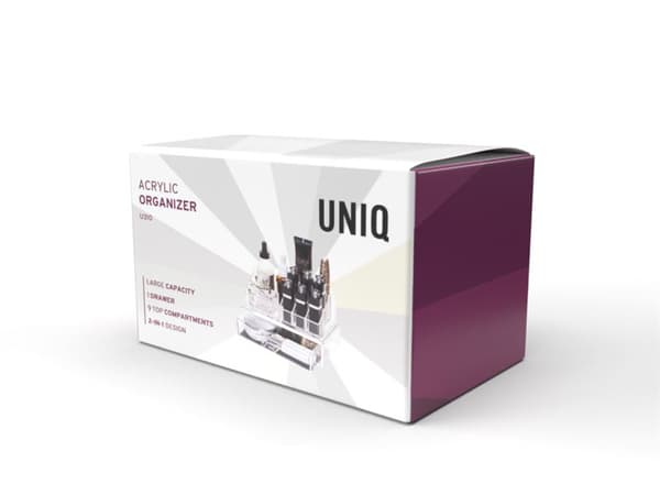 UNIQ Makeup Akryl Organizer med 1 skuff + topp, SF-1061