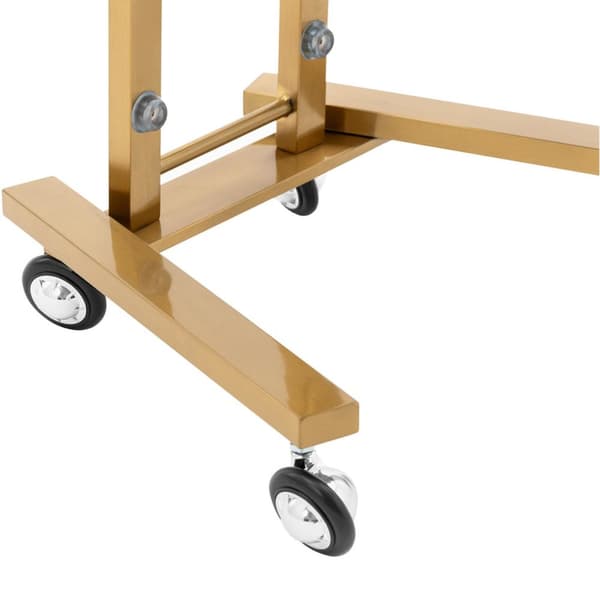 Metallfrisörskönhetshjälpvagn med 2 hyllplan 40 x 86 x 50 cm - guld