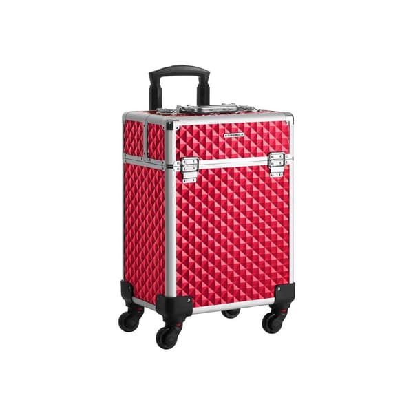 Kosmetiketui med 4 universalhjul r�d
