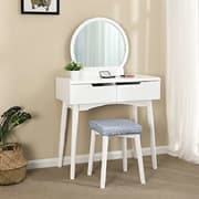 Nancy's Glendale toiletbord med spejl - Makeup bord til kvinder - Dressing Borde