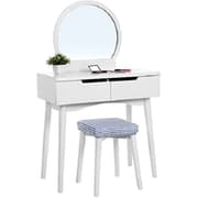 Nancy's Glendale toiletbord med spejl - Makeup bord til kvinder - Dressing Borde