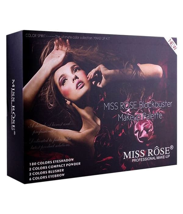Miss Rose øjenskyggepalet sæt - Blockbuster makeup palette - 180 farver
