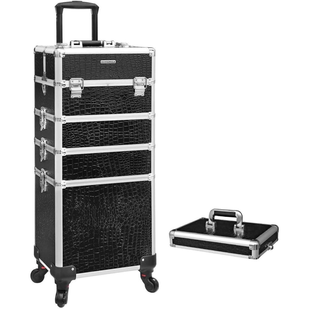 Rootz XXL PRO Cosmetica Aluminium Trolley - Make Up Koffer - Make Up Organizer