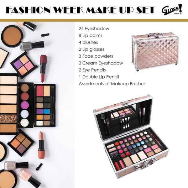 BEAUTY BOX Make Up - Champagne- Diamond Luxuries -55 un.