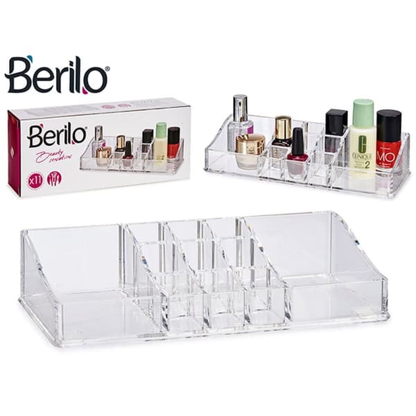 Sminkorganisatören Berilo 6103-X Transparent 9 x 4,5 x 22,7 cm