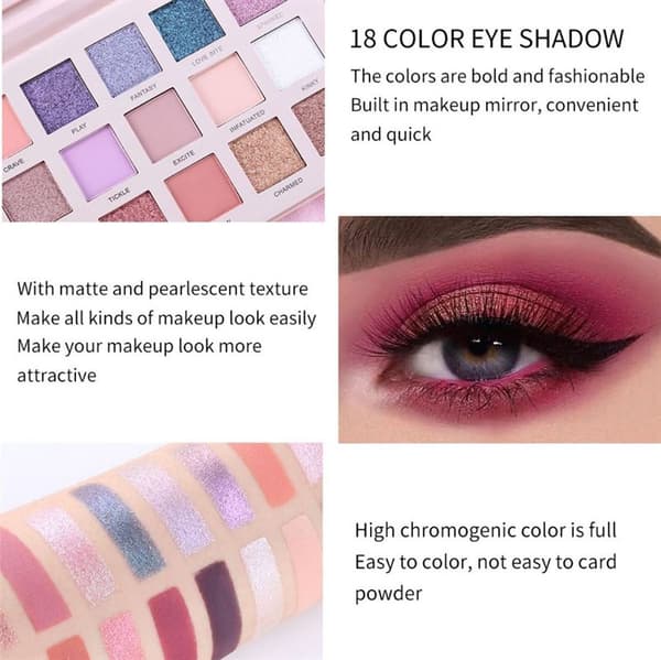 Miss Rose New Nude Eyeshadow Palette, Ögonskugga - Chroma