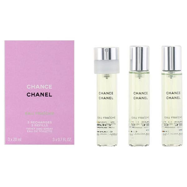 Sett dame parfyme Chance Eau Fraiche Chanel (3 pcs) Chance Eau Fraiche
