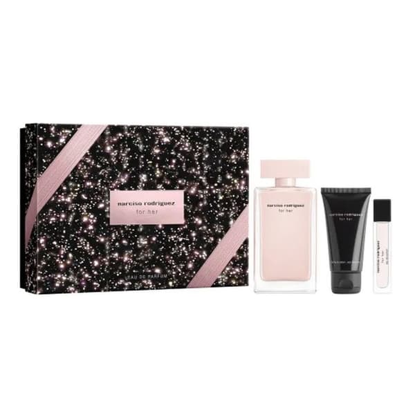 Naisten parfyymisetti Narciso Rodriguez FOR HER EDP 3 Kappaletta