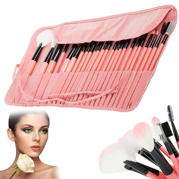 12-Pack Sminkborstar Set med Fodral