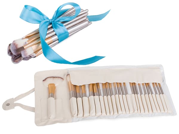 12-Pack Sminkborstar Set med Fodral