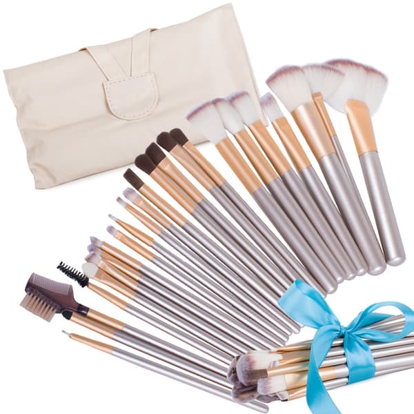 12-Pack Sminkborstar Set med Fodral