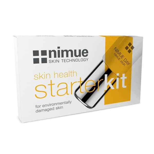 Nimue® Environmentally Damaged Skin startpakke: Cleansing Gel 30ml + Conditioner 30ml + Exfoliating Enzyme, Nimue® Day, Nimue® Night, Sun-C SPF 40